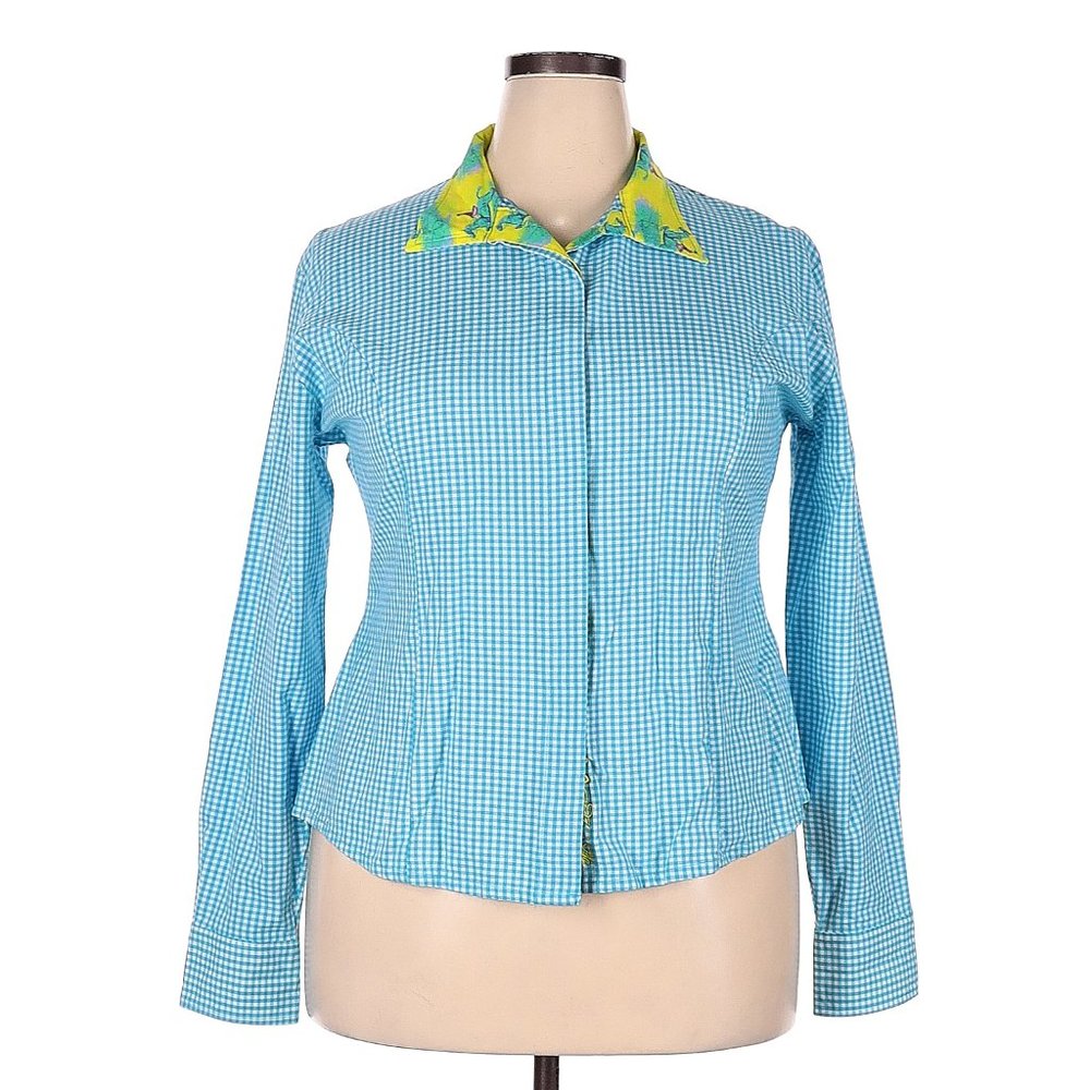 Middy n Me 100% Cotton Riding Western Oxford Aqua Made in USA